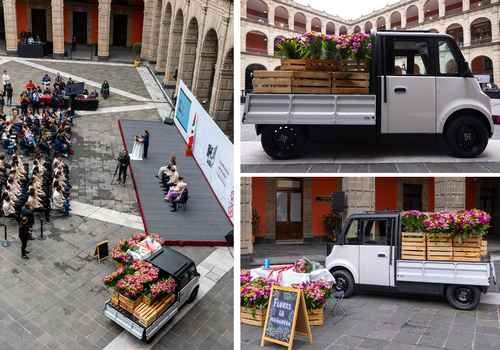 Sheinbaum-presenta-Olinia-2-miniauto-electrico-de-carga-que-llegara-a-finales-de-2027